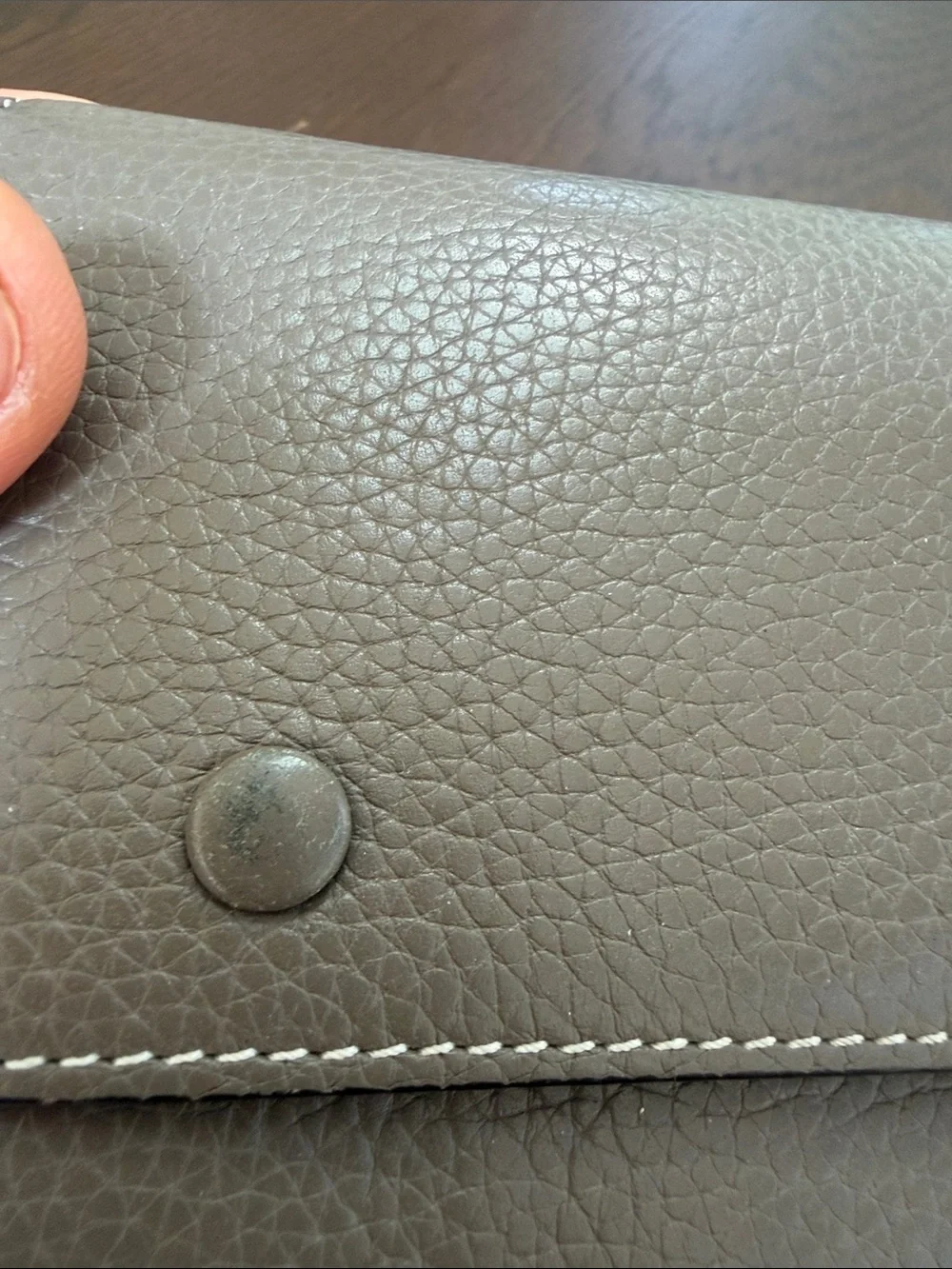 Celine Grayish Taupe/Yellow Leather Continental Wallet